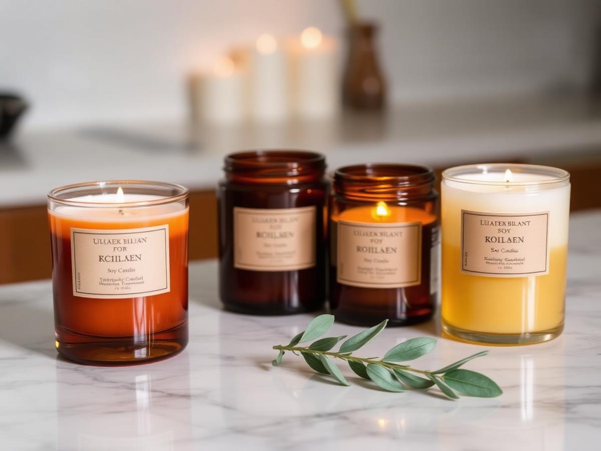 Candles & Scent preview — Quiet, considered scent in amber glass.